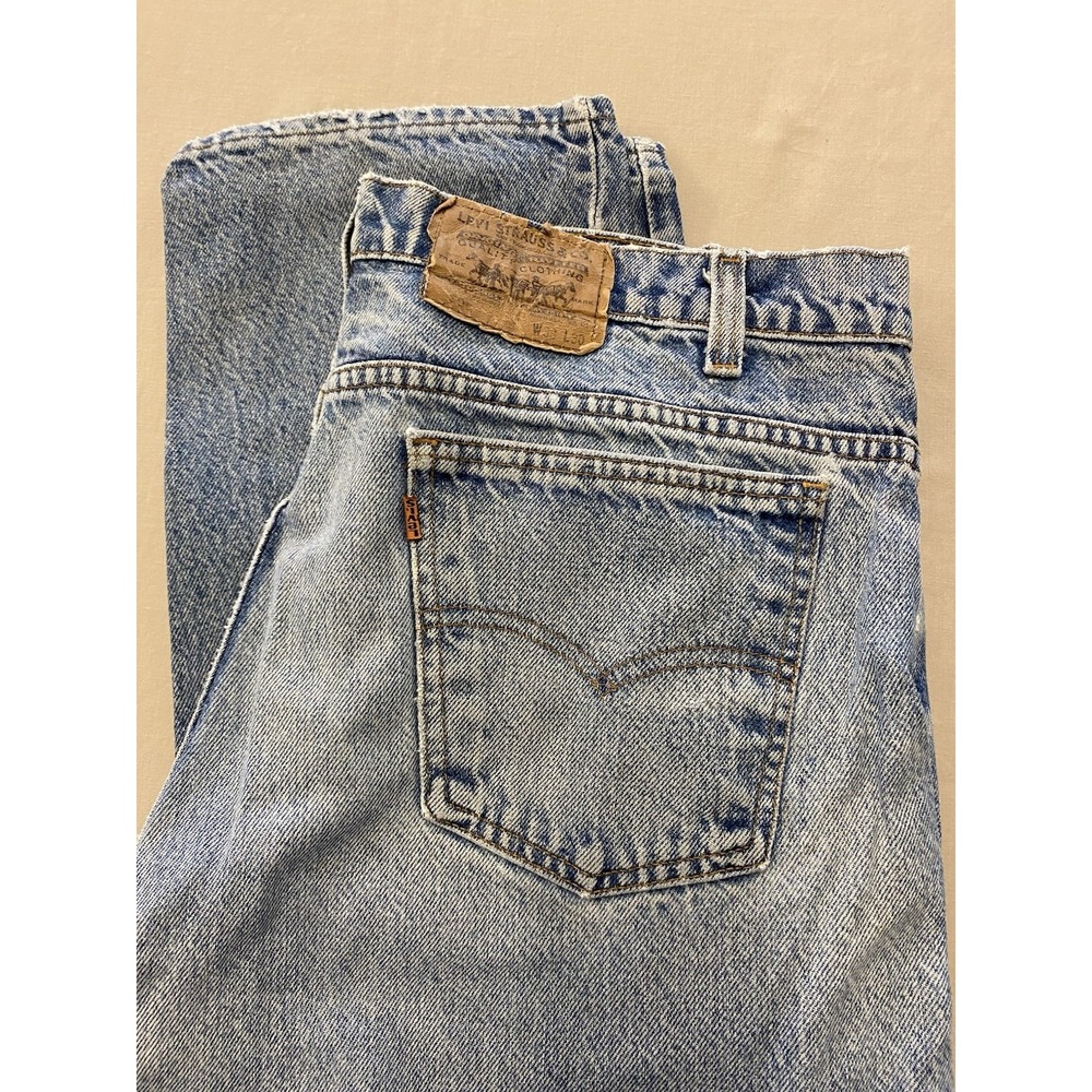 Vintage Levi Strauss 505 Orange Tab Thrashed Repaired Levi's Jeans‎ Made in USA